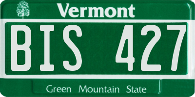 VT license plate BIS427