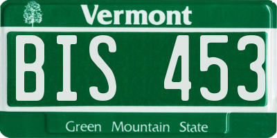 VT license plate BIS453