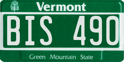 VT license plate BIS490