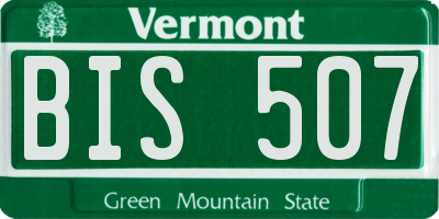 VT license plate BIS507