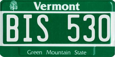VT license plate BIS530