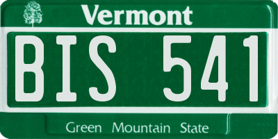 VT license plate BIS541