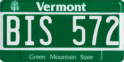 VT license plate BIS572