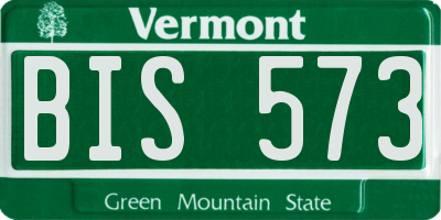 VT license plate BIS573