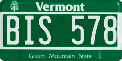 VT license plate BIS578