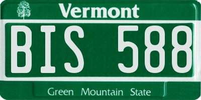 VT license plate BIS588