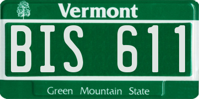VT license plate BIS611