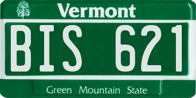 VT license plate BIS621