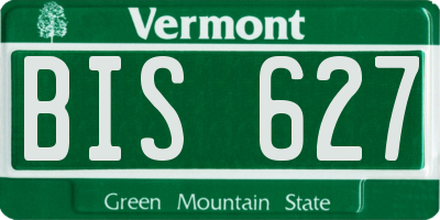 VT license plate BIS627