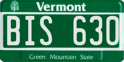 VT license plate BIS630