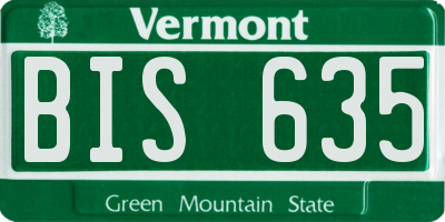 VT license plate BIS635