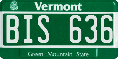 VT license plate BIS636