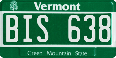 VT license plate BIS638
