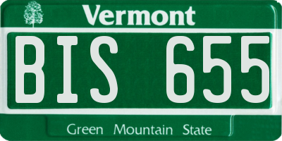 VT license plate BIS655