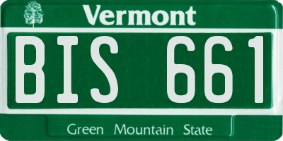 VT license plate BIS661