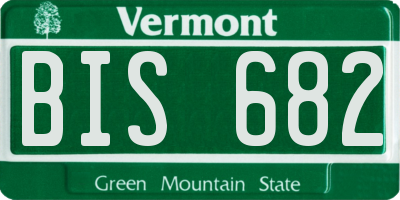 VT license plate BIS682