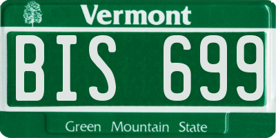 VT license plate BIS699