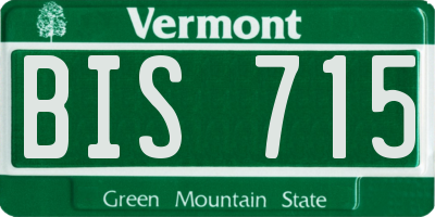 VT license plate BIS715