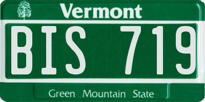 VT license plate BIS719