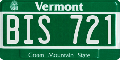 VT license plate BIS721