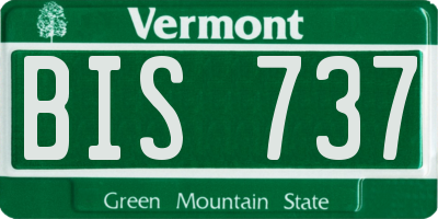 VT license plate BIS737