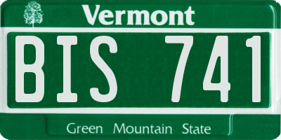 VT license plate BIS741