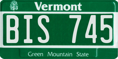 VT license plate BIS745
