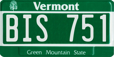 VT license plate BIS751
