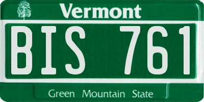 VT license plate BIS761