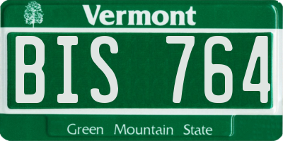 VT license plate BIS764