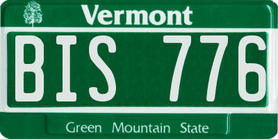VT license plate BIS776