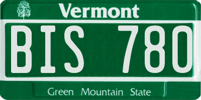 VT license plate BIS780