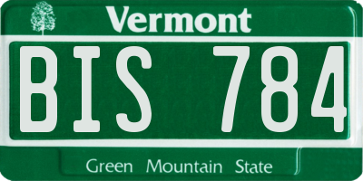 VT license plate BIS784