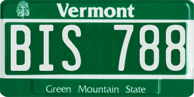 VT license plate BIS788