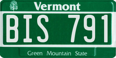 VT license plate BIS791