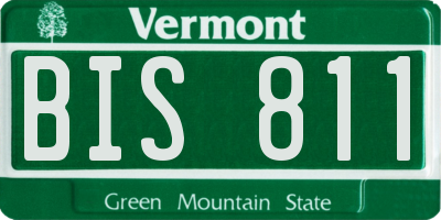 VT license plate BIS811