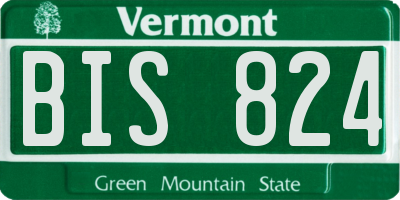 VT license plate BIS824