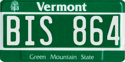 VT license plate BIS864