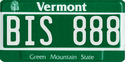 VT license plate BIS888