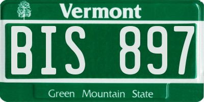 VT license plate BIS897