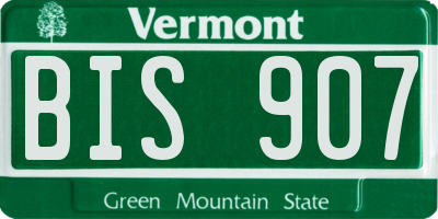 VT license plate BIS907