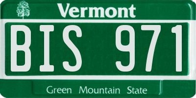 VT license plate BIS971
