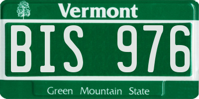 VT license plate BIS976