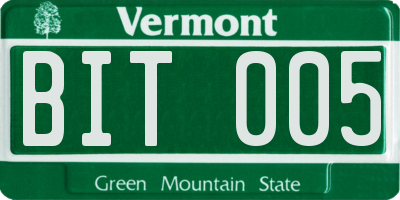 VT license plate BIT005