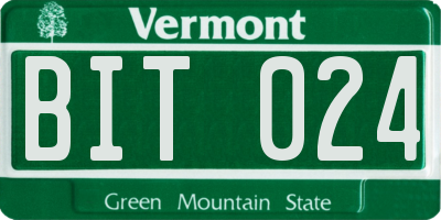 VT license plate BIT024