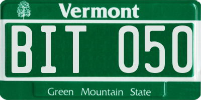 VT license plate BIT050