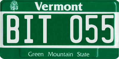 VT license plate BIT055