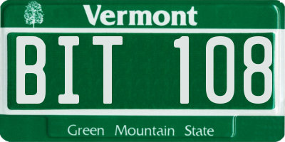 VT license plate BIT108
