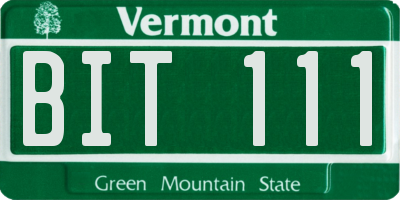 VT license plate BIT111