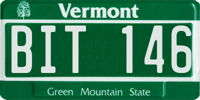 VT license plate BIT146